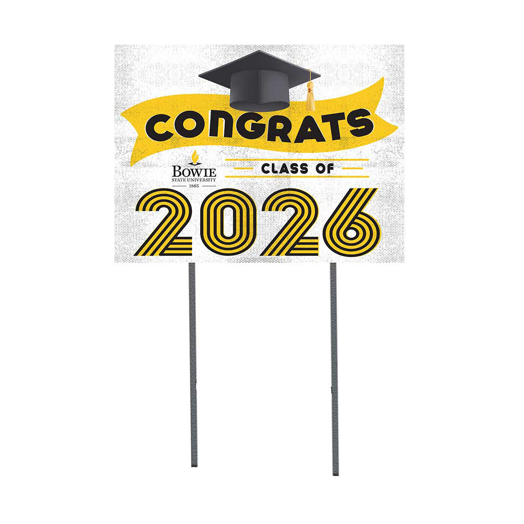 Bowie State Bulldogs 18" x 24" 2026 Grad Yard Sign with Stakes