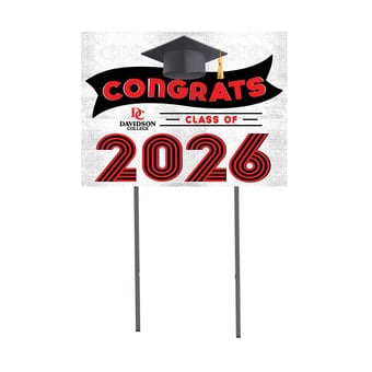 Davidson Wildcats 18" x 24" 2026 Grad Yard Sign with Stakes