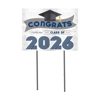 Columbia College of Missouri Cougars 18" x 24" 2026 Grad Yard Sign with Stakes