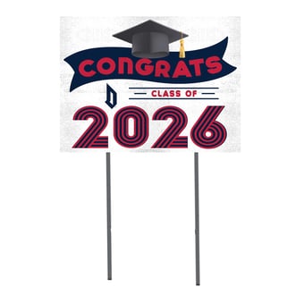 Duquesne Dukes 18" x 24" 2026 Grad Yard Sign with Stakes