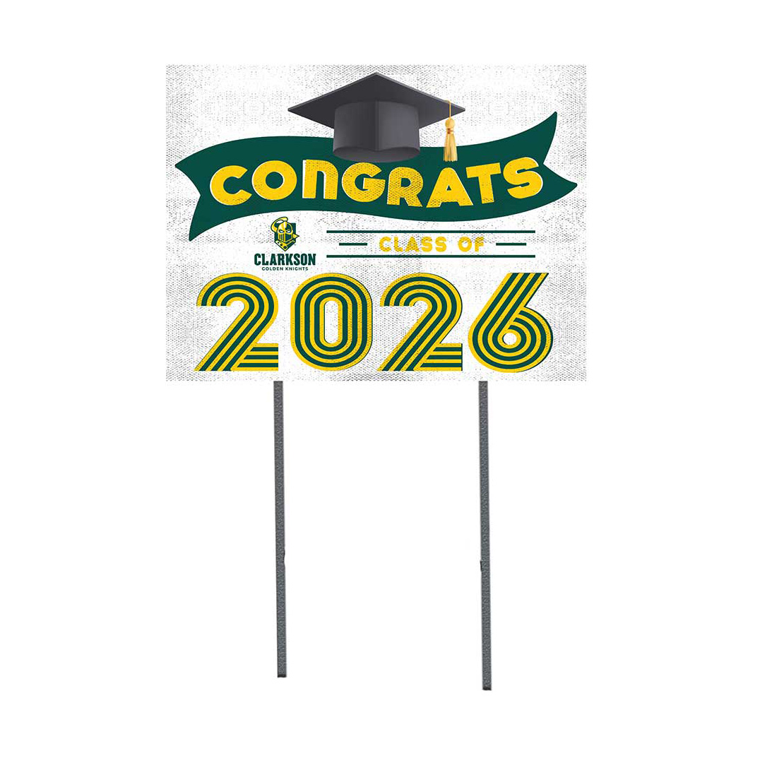 Clarkson Golden Knights 18" x 24" 2026 Grad Yard Sign with Stakes