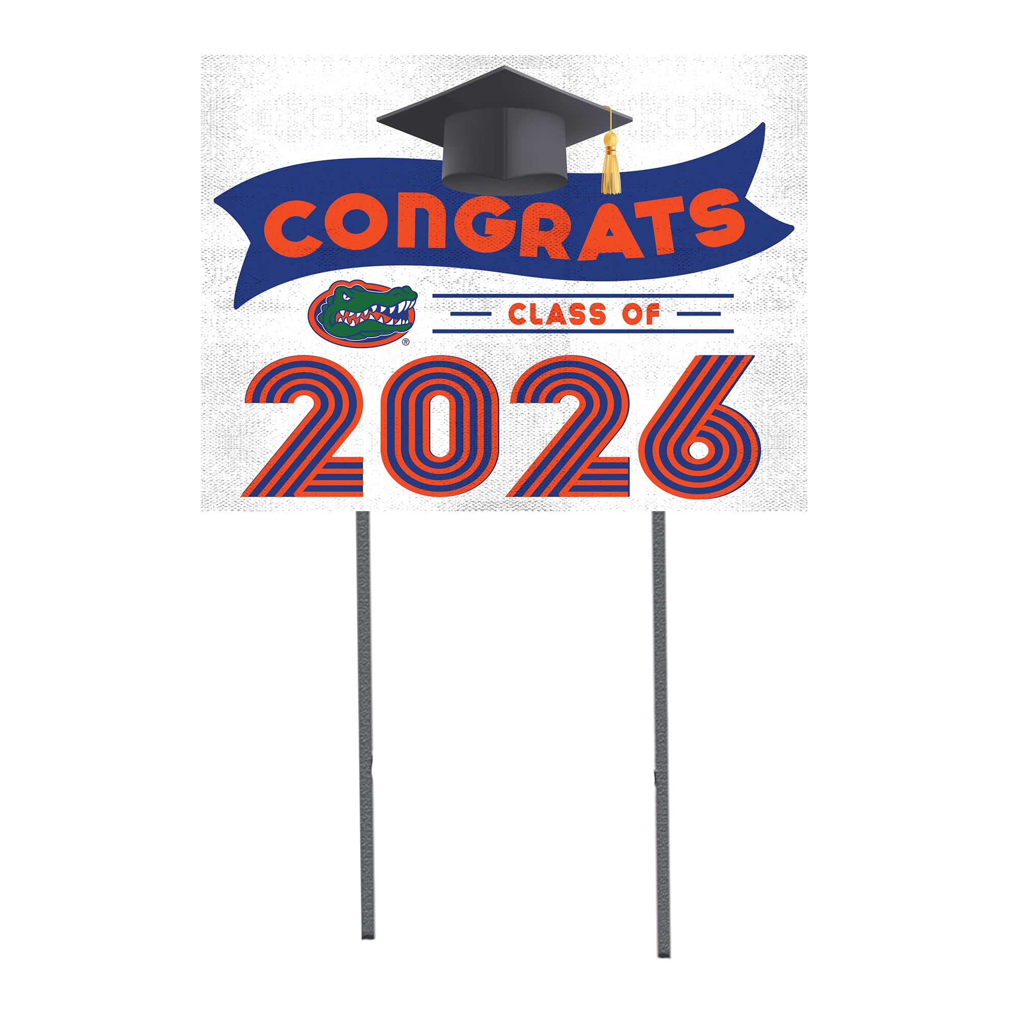 Florida Gators 18" x 24" 2026 Grad Yard Sign with Stakes