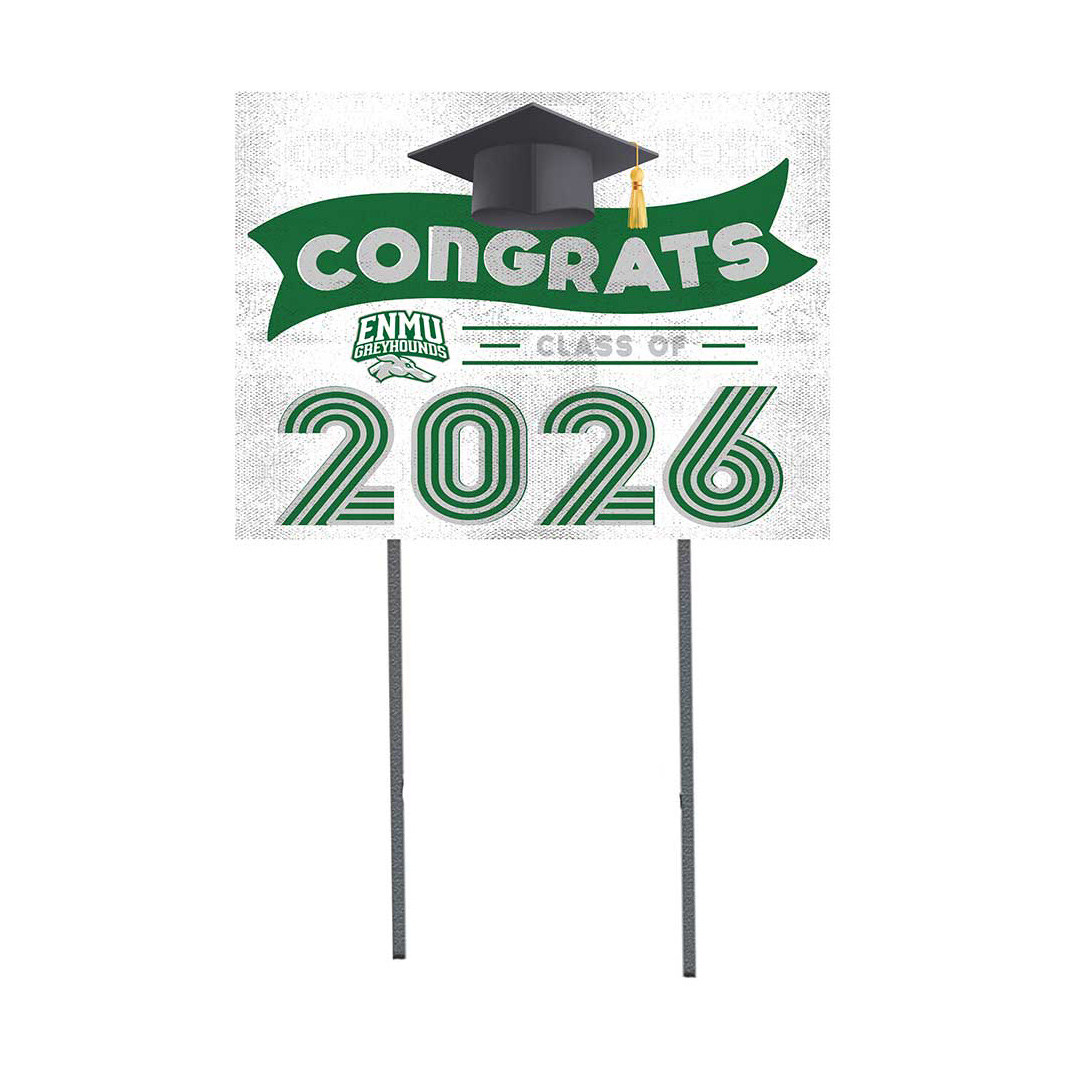 Eastern New Mexico Greyhounds 18" x 24" 2026 Grad Yard Sign with Stakes