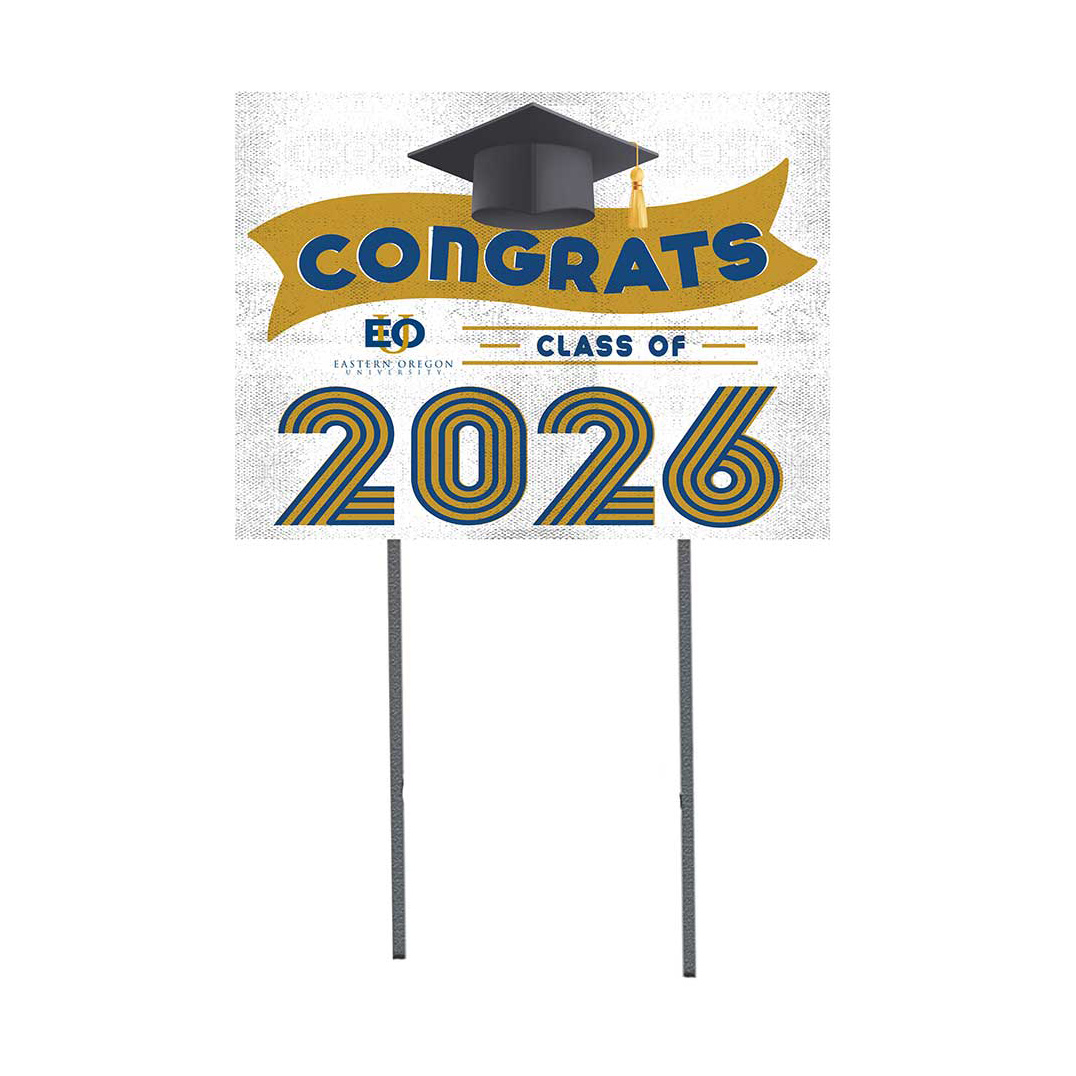 Eastern Oregon Mountaineers 18" x 24" 2026 Grad Yard Sign with Stakes