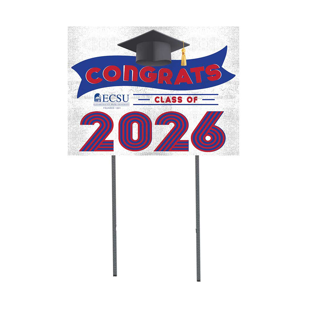 Elizabeth City State University Vikings 18" x 24" 2026 Grad Yard Sign with Stakes