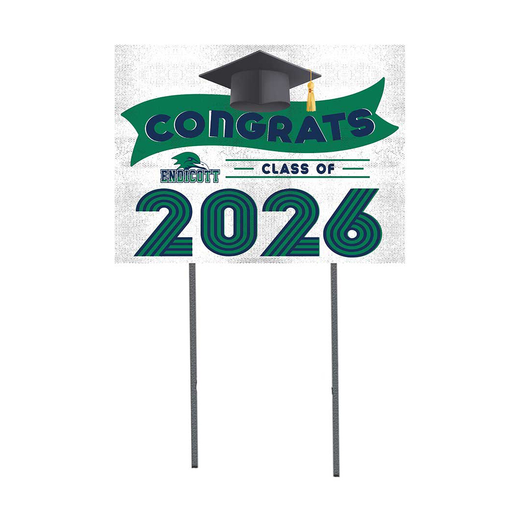 Endicott College 18" x 24" 2026 Grad Yard Sign with Stakes