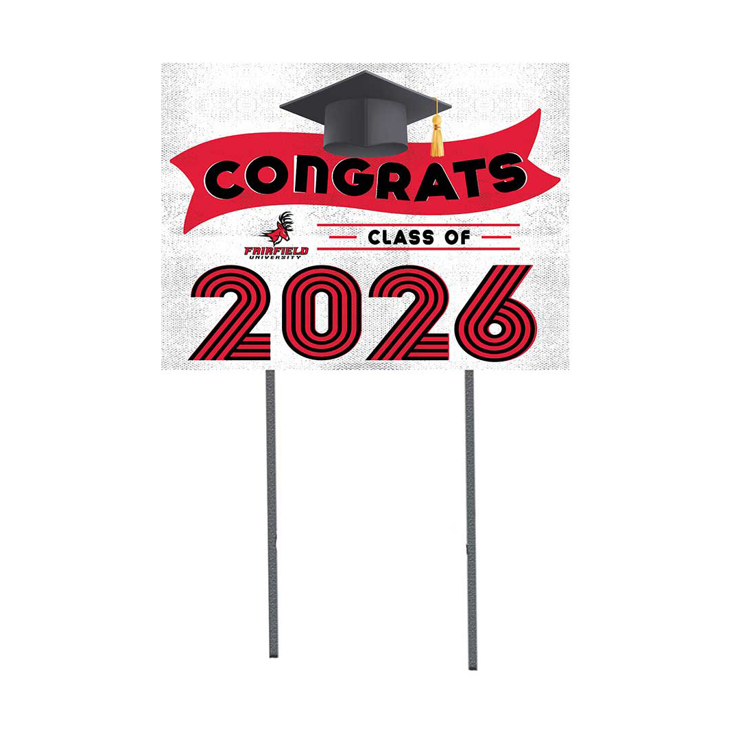 Fairfield Stags 18" x 24" 2026 Grad Yard Sign with Stakes