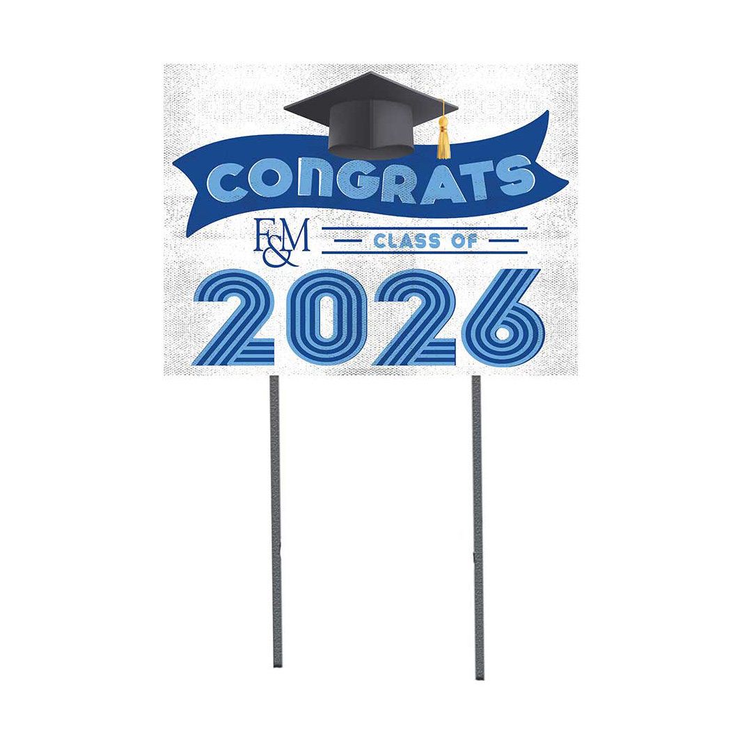 Franklin & Marshall Diplomats 18" x 24" 2026 Grad Yard Sign with Stakes