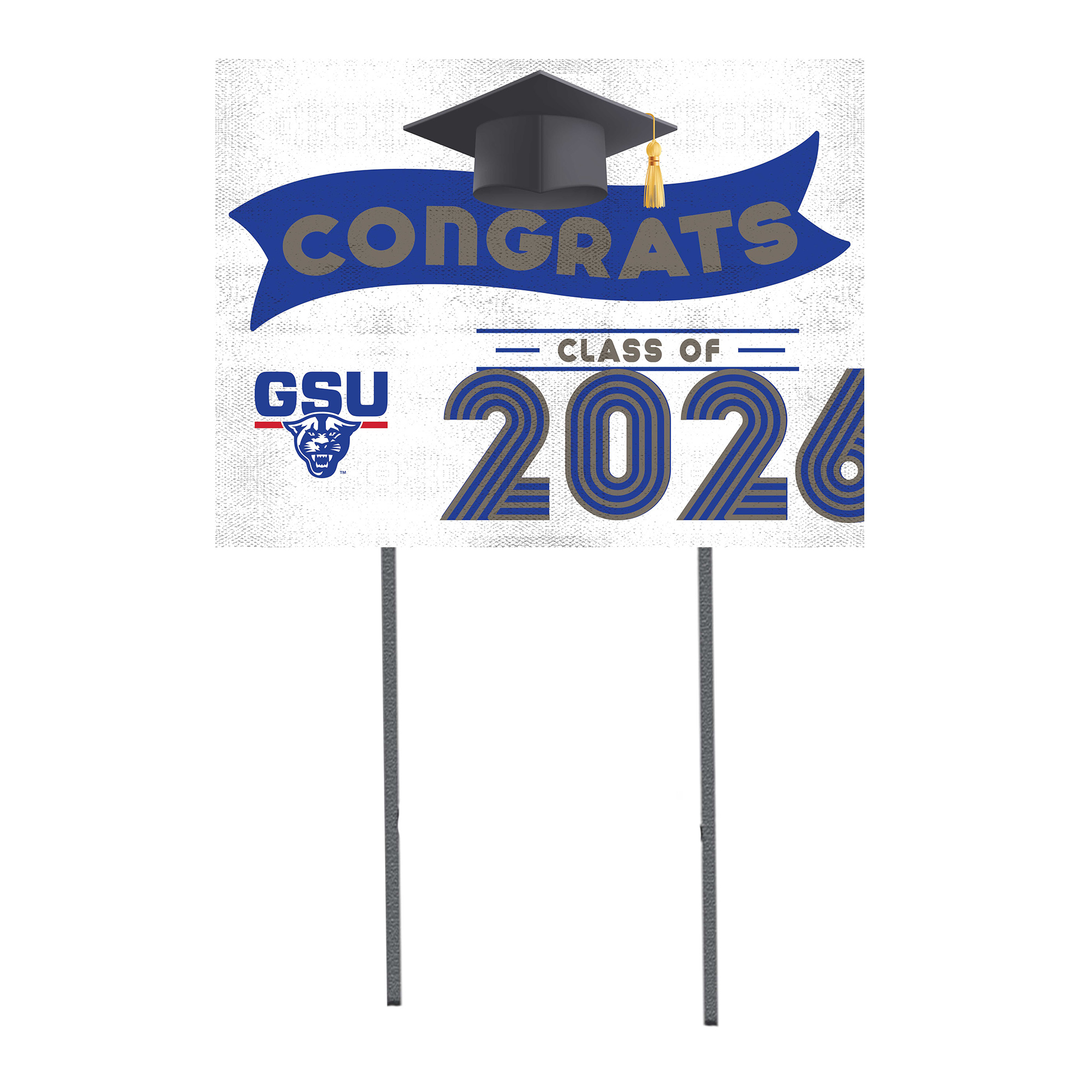 Georgia State Panthers 18" x 24" 2026 Grad Yard Sign with Stakes