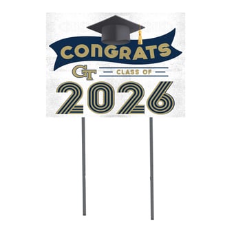 Georgia Tech Yellow Jackets 18" x 24" 2026 Grad Yard Sign with Stakes