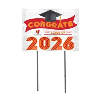 Gardner-Webb Bulldogs 18" x 24" 2026 Grad Yard Sign with Stakes