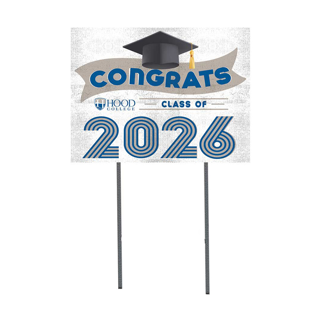 Hood College Blazers 18" x 24" 2026 Grad Yard Sign with Stakes