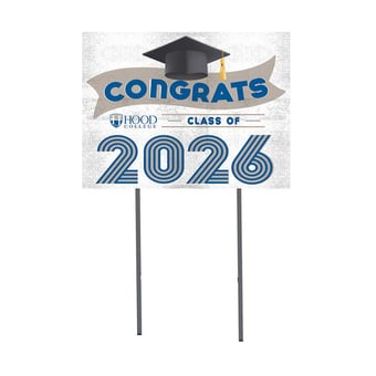 Hood College Blazers 18" x 24" 2026 Grad Yard Sign with Stakes