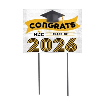 Houston Community College 18" x 24" 2026 Grad Yard Sign with Stakes