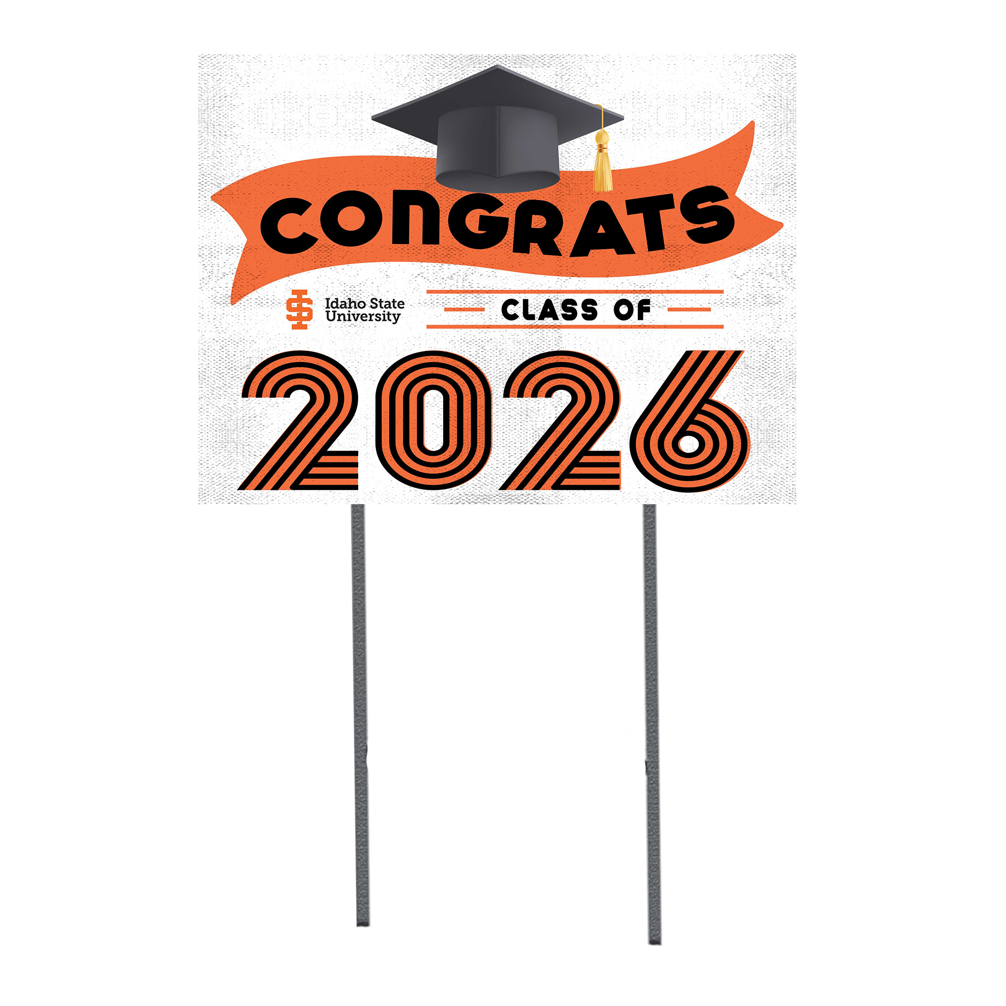 Idaho State Bengals 18" x 24" 2026 Grad Yard Sign with Stakes