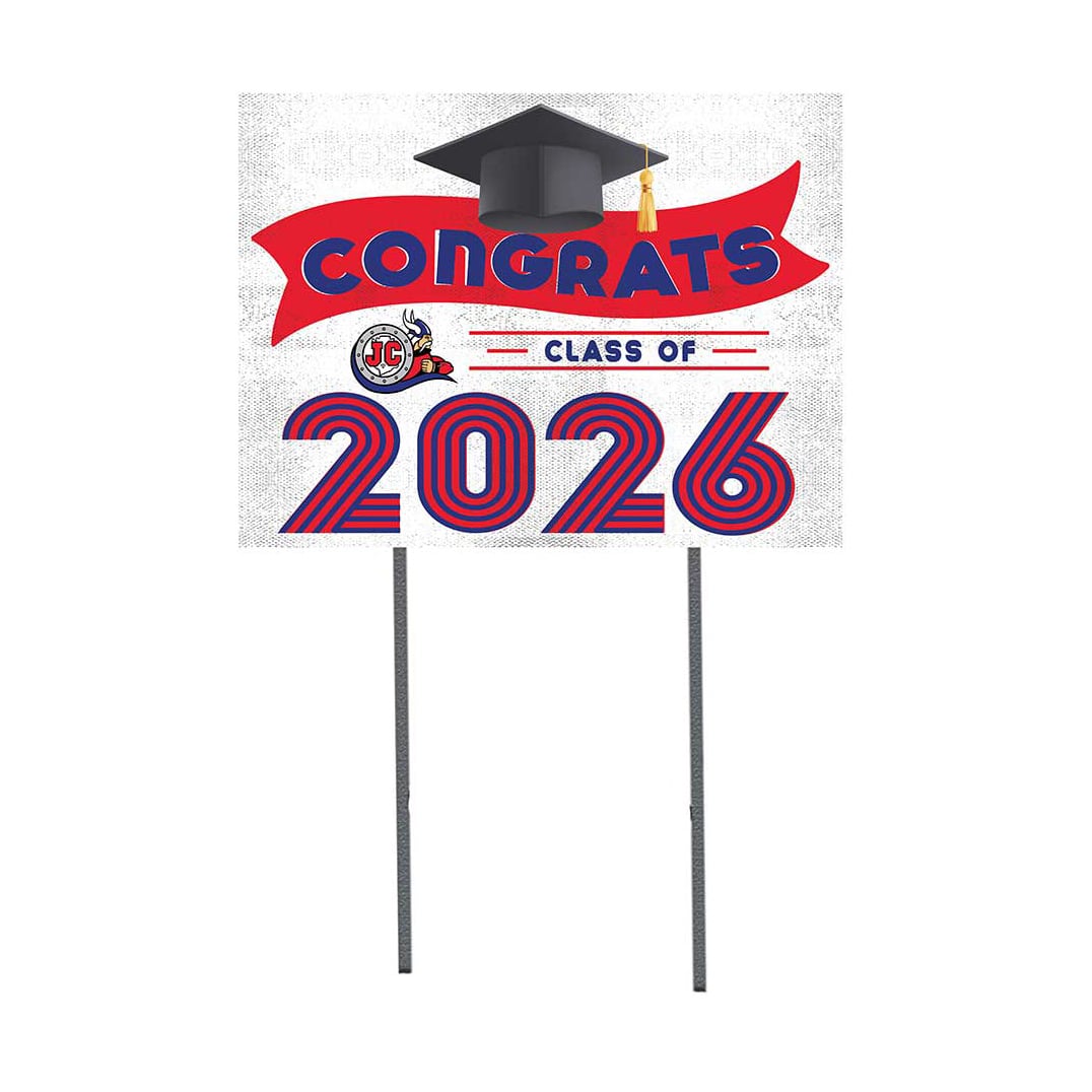 Jefferson Vikings 18" x 24" 2026 Grad Yard Sign with Stakes