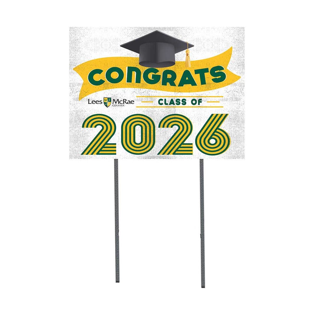 Lees-McRae Bobcats 18" x 24" 2026 Grad Yard Sign with Stakes