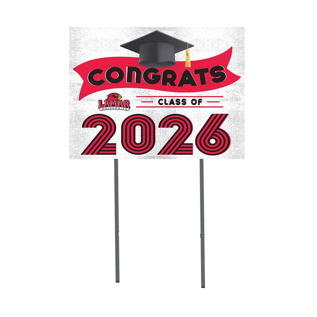 Lamar Cardinals 18" x 24" 2026 Grad Yard Sign with Stakes