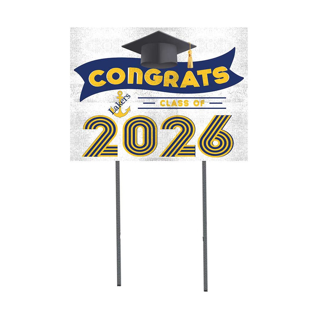 Lake Superior State Lakers 18" x 24" 2026 Grad Yard Sign with Stakes