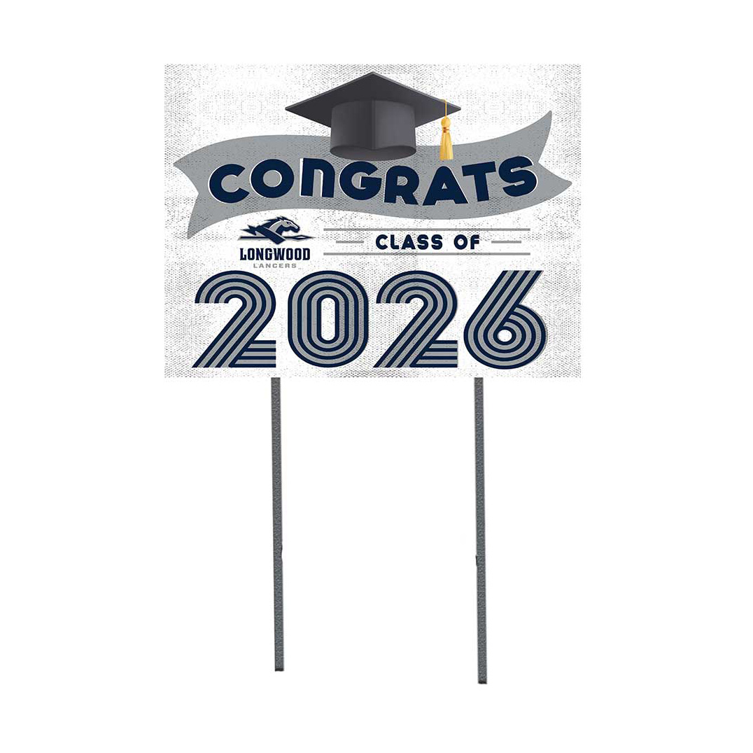 Longwood Lancers 18" x 24" 2026 Grad Yard Sign with Stakes