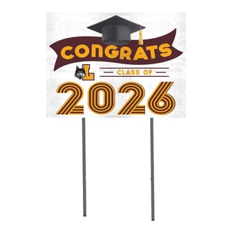 Loyola Chicago Ramblers 18" x 24" 2026 Grad Yard Sign with Stakes