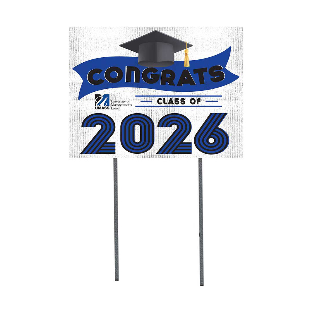 UMass Lowell River Hawks 18" x 24" 2026 Grad Yard Sign with Stakes