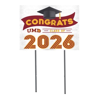 Minnesota Duluth Bulldogs 18" x 24" 2026 Grad Yard Sign with Stakes