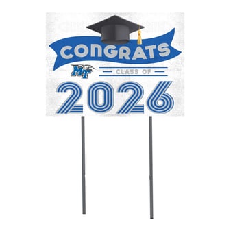 MTSU Blue Raiders 18" x 24" 2026 Grad Yard Sign with Stakes
