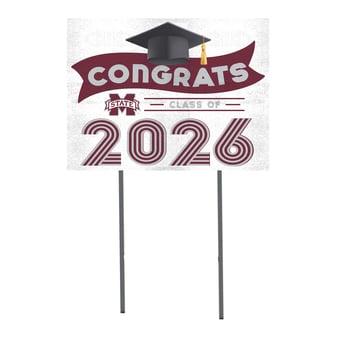 Mississippi State Bulldogs 18" x 24" 2026 Grad Yard Sign with Stakes