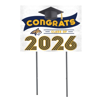 Montana State Bobcats 18" x 24" 2026 Grad Yard Sign with Stakes