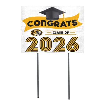 Missouri Tigers 18" x 24" 2026 Grad Yard Sign with Stakes