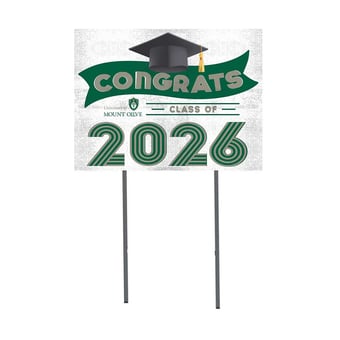Mount Olive Trojans 18" x 24" 2026 Grad Yard Sign with Stakes
