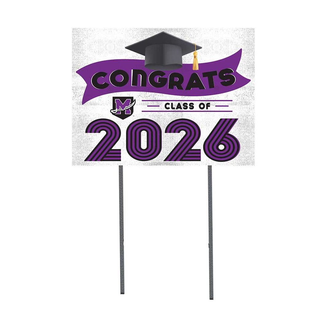 Mount Union Purple Raiders 18" x 24" 2026 Grad Yard Sign with Stakes