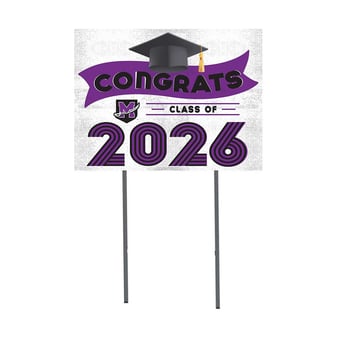 Mount Union Purple Raiders 18" x 24" 2026 Grad Yard Sign with Stakes