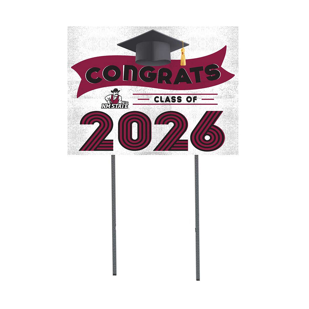 New Mexico State Aggies 18" x 24" 2026 Grad Yard Sign with Stakes