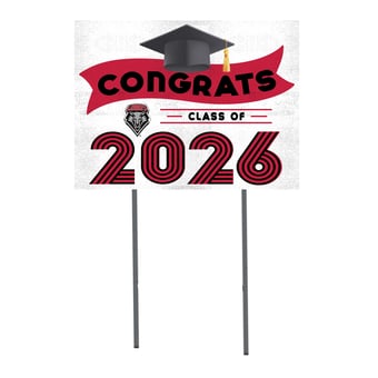 New Mexico Lobos 18" x 24" 2026 Grad Yard Sign with Stakes