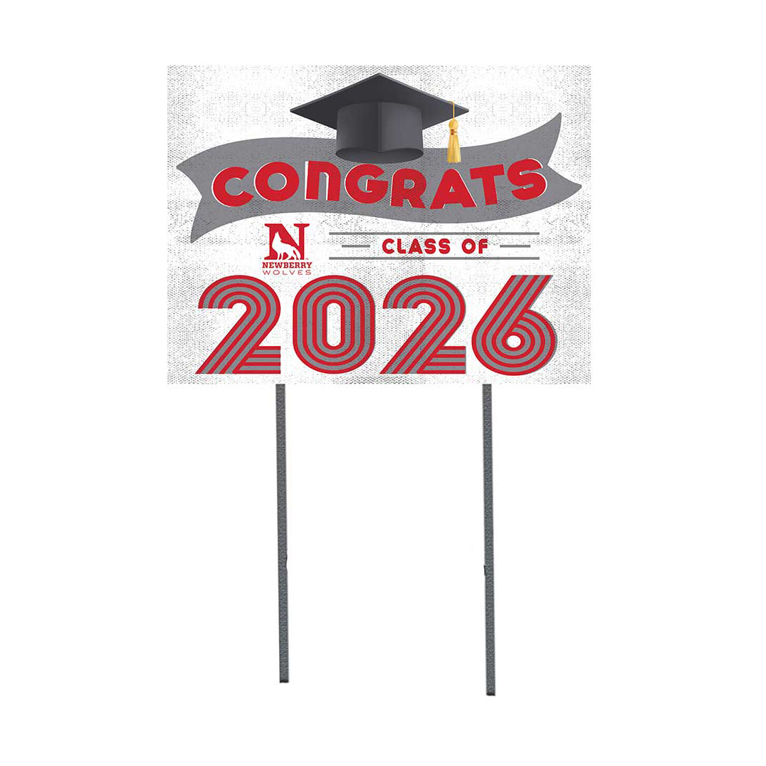 Newberry College Wolves 18" x 24" 2026 Grad Yard Sign with Stakes