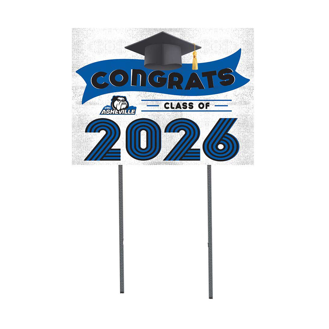 UNC Asheville Bulldogs 18" x 24" 2026 Grad Yard Sign with Stakes