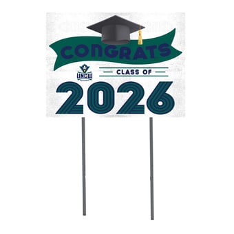 UNC Wilmington Seahawks 18" x 24" 2026 Grad Yard Sign with Stakes