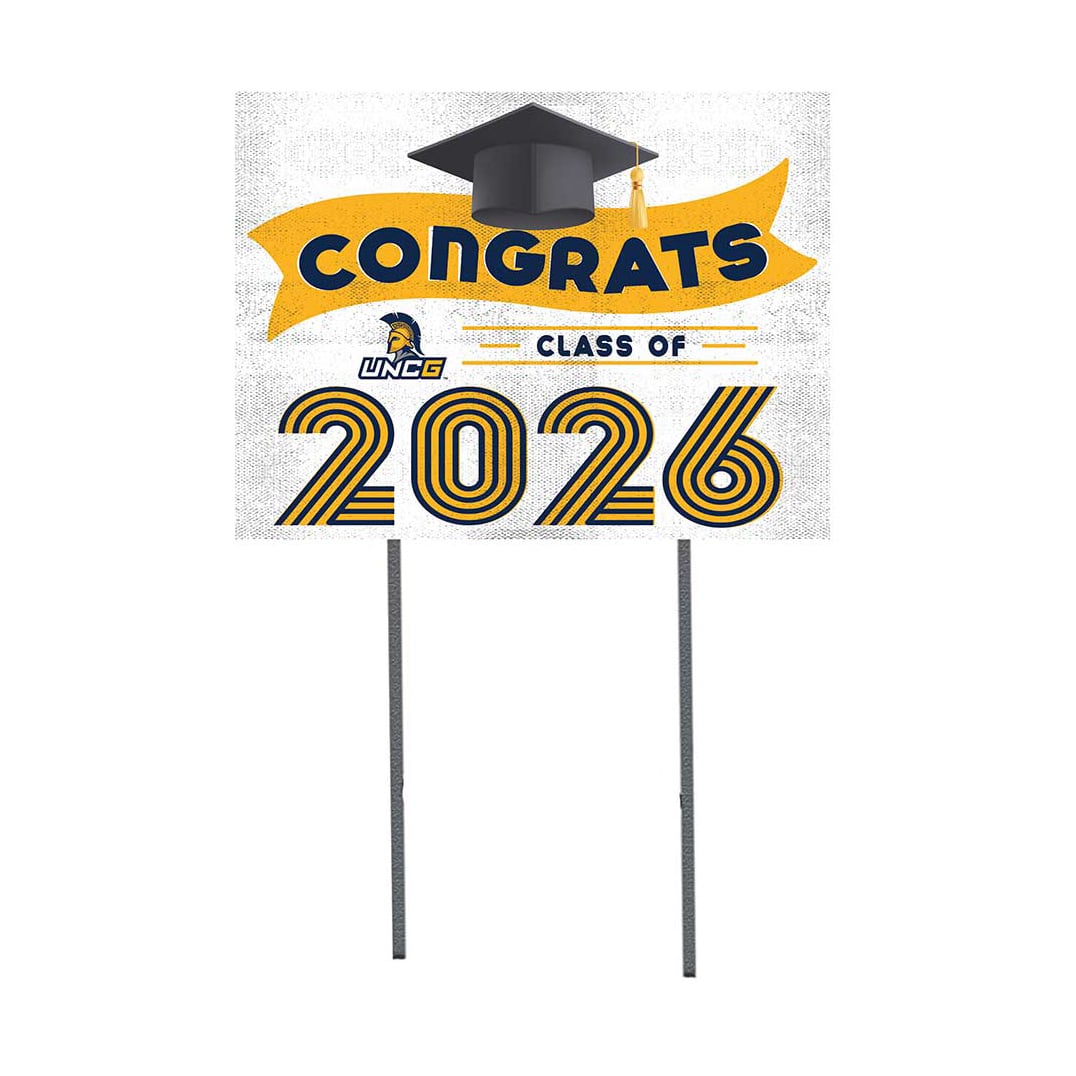 UNCG Spartans 18" x 24" 2026 Grad Yard Sign with Stakes