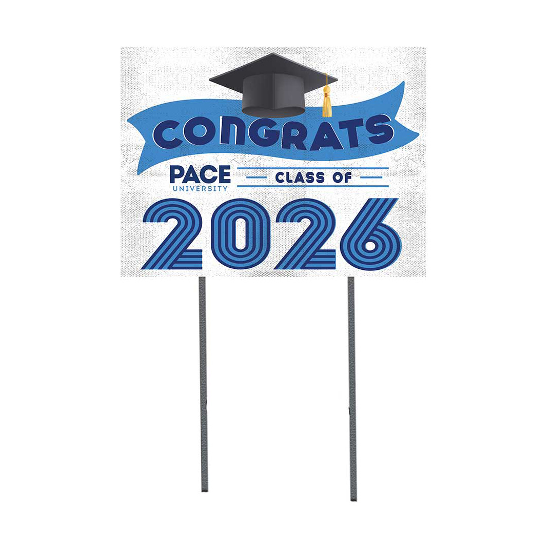 Pace University Setters 18" x 24" 2026 Grad Yard Sign with Stakes