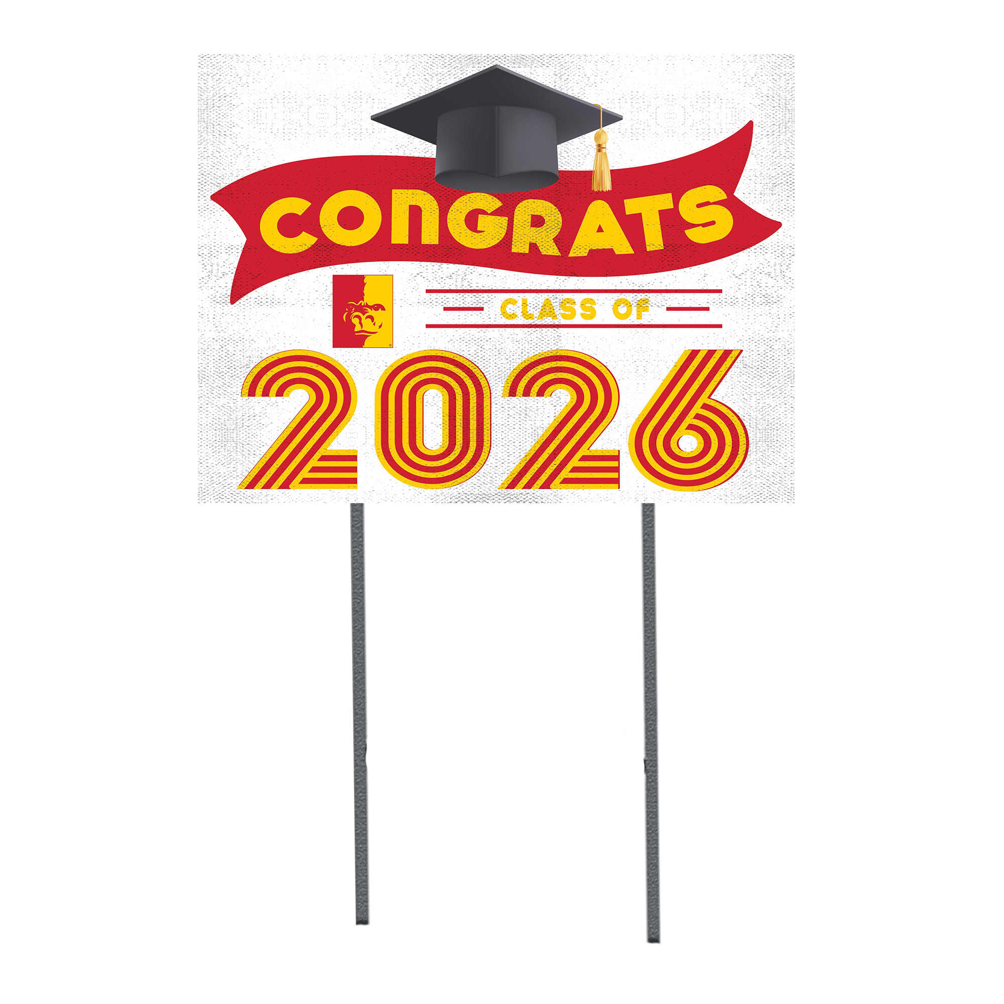 Pittsburg State Gorillas 18" x 24" 2026 Grad Yard Sign with Stakes