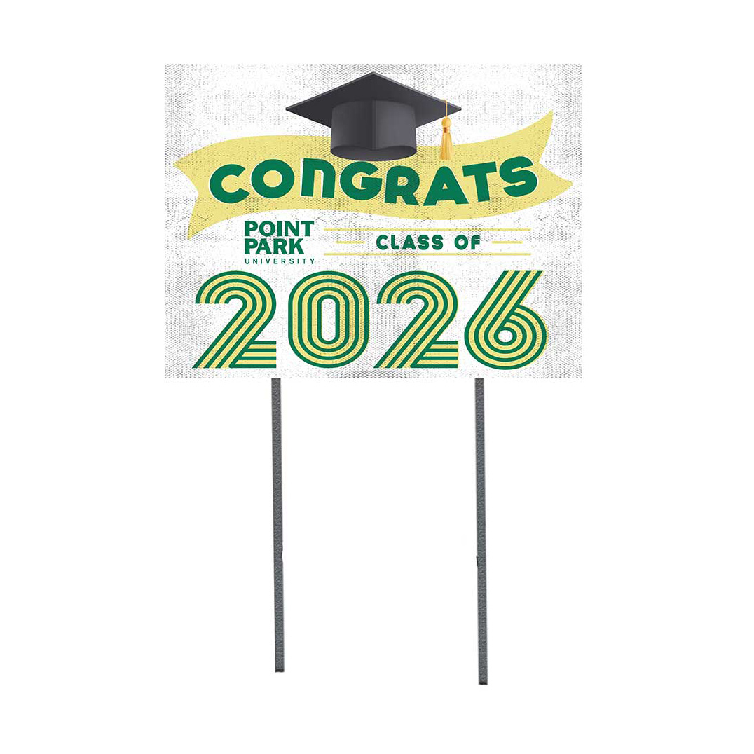 Point Park Pioneers 18" x 24" 2026 Grad Yard Sign with Stakes