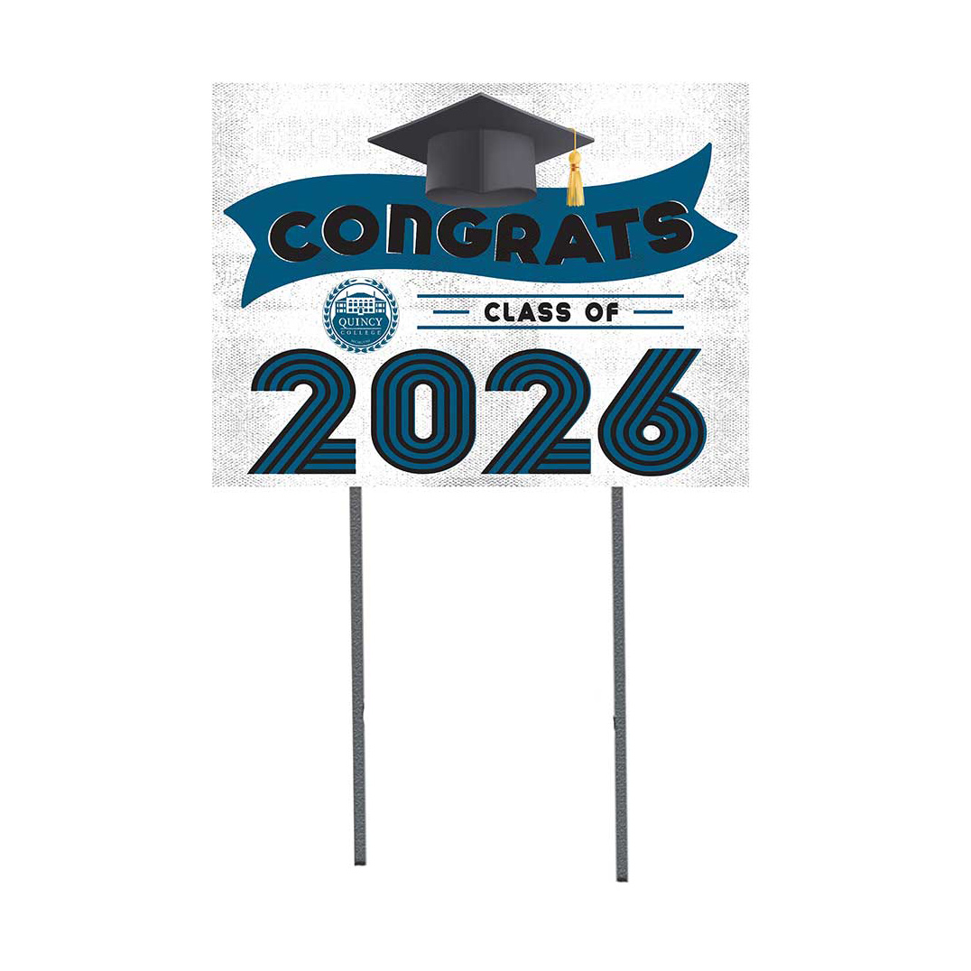 Quincy Hawks 18" x 24" 2026 Grad Yard Sign with Stakes