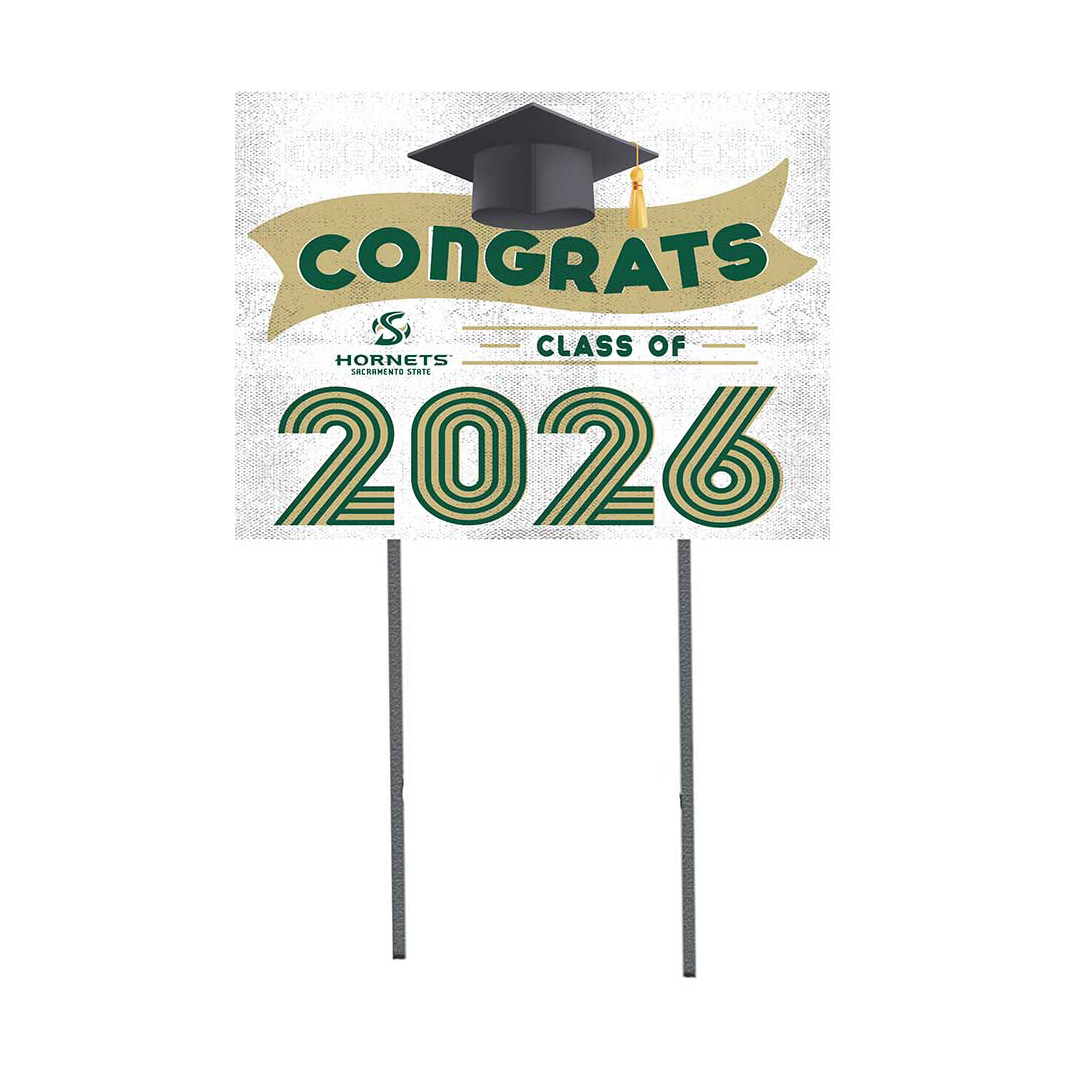 Sacramento State Hornets 18" x 24" 2026 Grad Yard Sign with Stakes