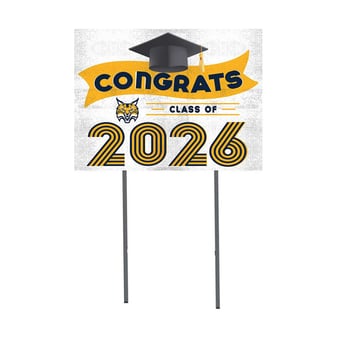 Quinnipiac Bobcats 18" x 24" 2026 Grad Yard Sign with Stakes
