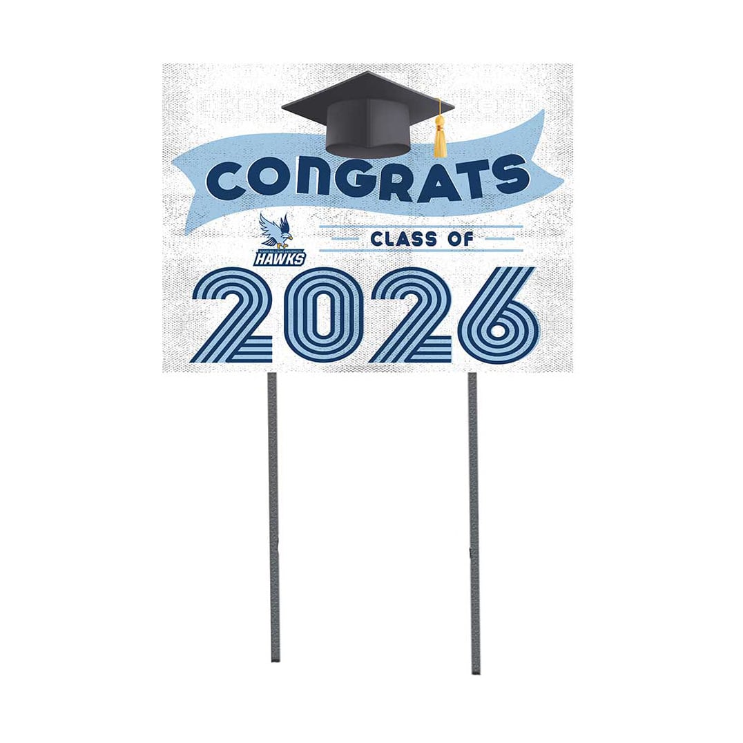 RWU Hawks 18" x 24" 2026 Grad Yard Sign with Stakes