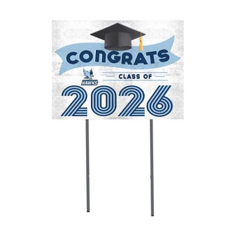 RWU Hawks 18" x 24" 2026 Grad Yard Sign with Stakes