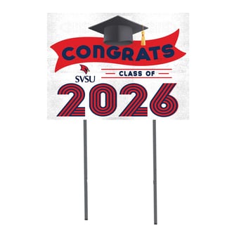 Saginaw Valley State Cardinals 18" x 24" 2026 Grad Yard Sign with Stakes
