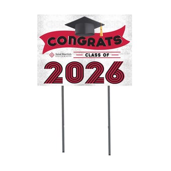 Saint Martin's Saints 18" x 24" 2026 Grad Yard Sign with Stakes